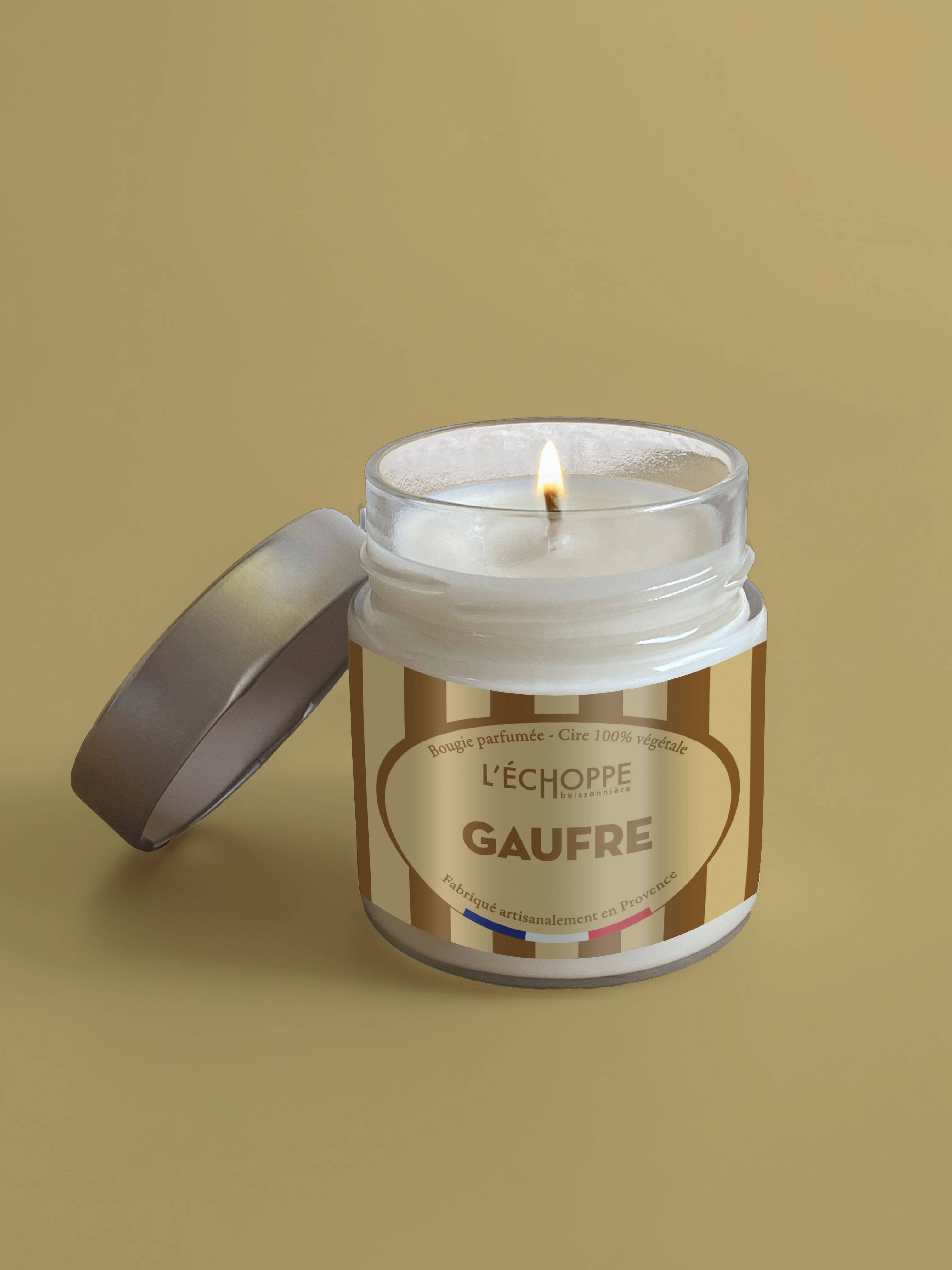 L'Échoppe Buissonnière - Vendita all'ingrosso Candela in vasetto - Gaufre - Candela profumata 180g0