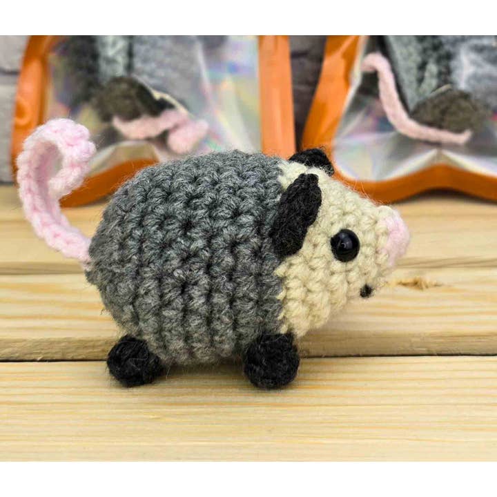 TOMOPOD LLC - Wholesale Car Decorative Charm - Women's - Crochet Opossum, Handmade Stuffed Opossum, Amigurumi Opossum2