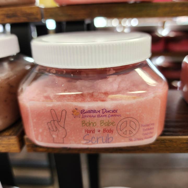 "Boho Babe" Exfoliating Hand & Body Scrub for wholesale by Bubbly Ducky