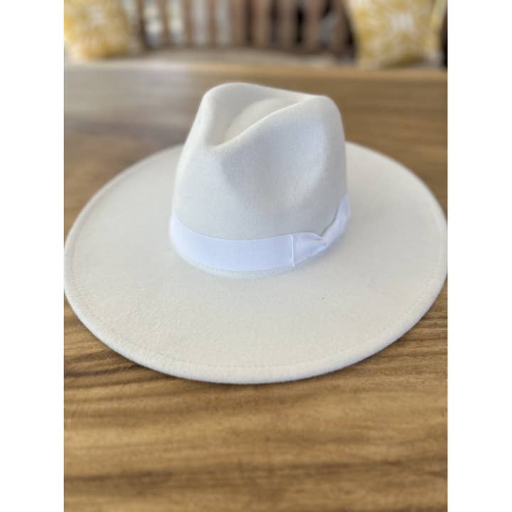 Flat Brim Fedora Fashion Hat - With Adjustable Drawstring for wholesale by Queens INC