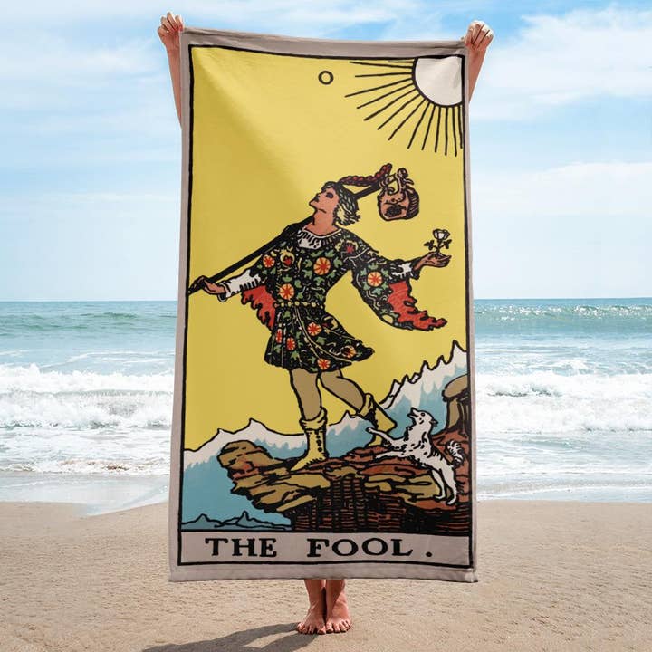 The Fool Tarot Towel for wholesale by Nirvana Threads