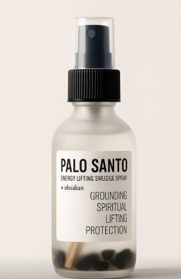 ERTH World Corp DBA Stone+Sage – wholesale Rökelsespray – Palo Santo aura spray med svart obsidian1