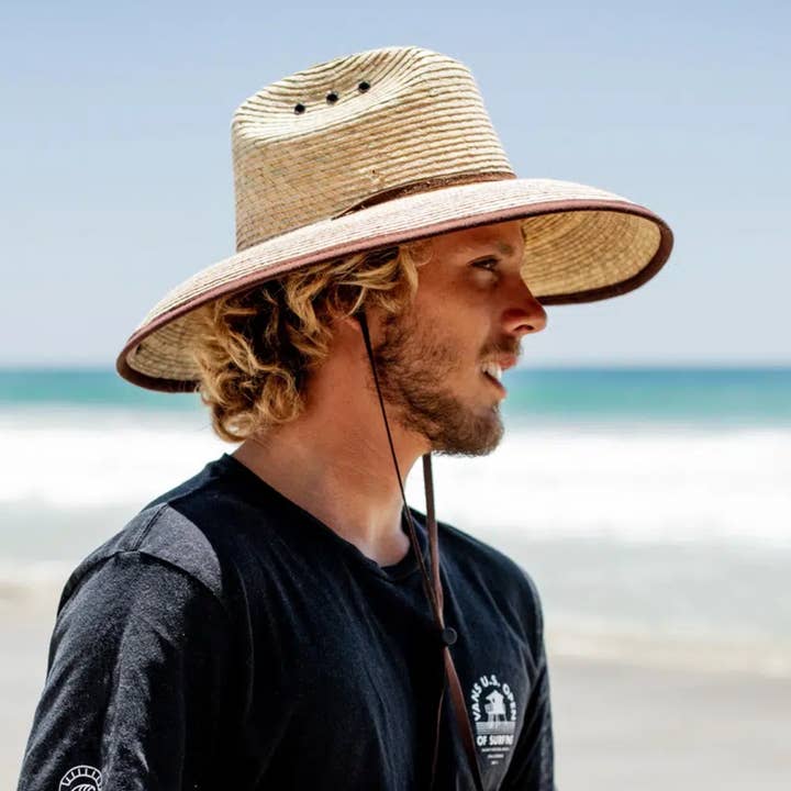 Olive & Pique - Wholesale Straw Hat - Unisex - 100% Stone Washed Palm Leaf Lifeguard Hat 1