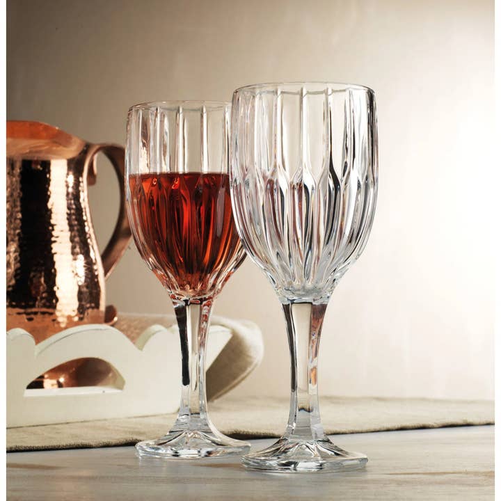Godinger - Wholesale Wine Glass - Set of Four Pleat Goblets