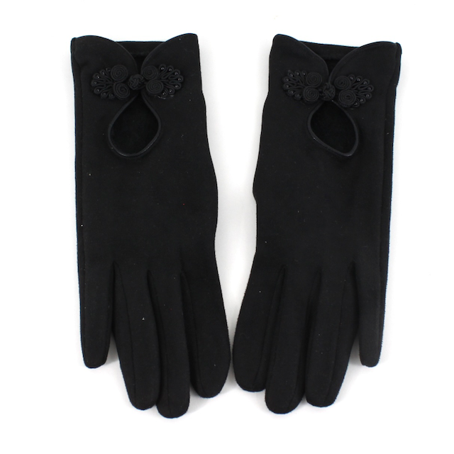 Pretty Persuasions - Wholesale Gloves - Women's - A24015 Chinese Knot Frog Button Trim Gloves6