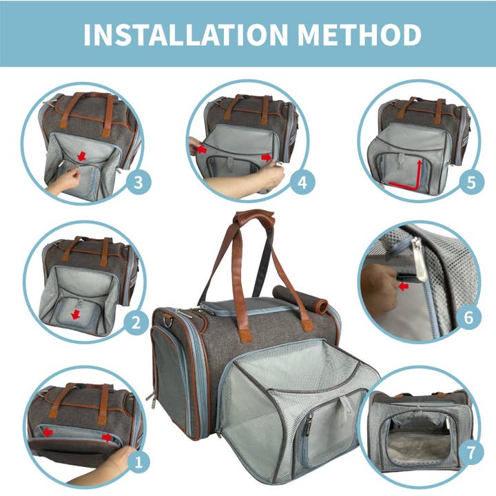 Mr. Peanut's - Wholesale Pet carrier – Cat/dog - Mr. Peanut's Gold Series Standard Size Airline Compliant Expandable Pet Carrier V2.05