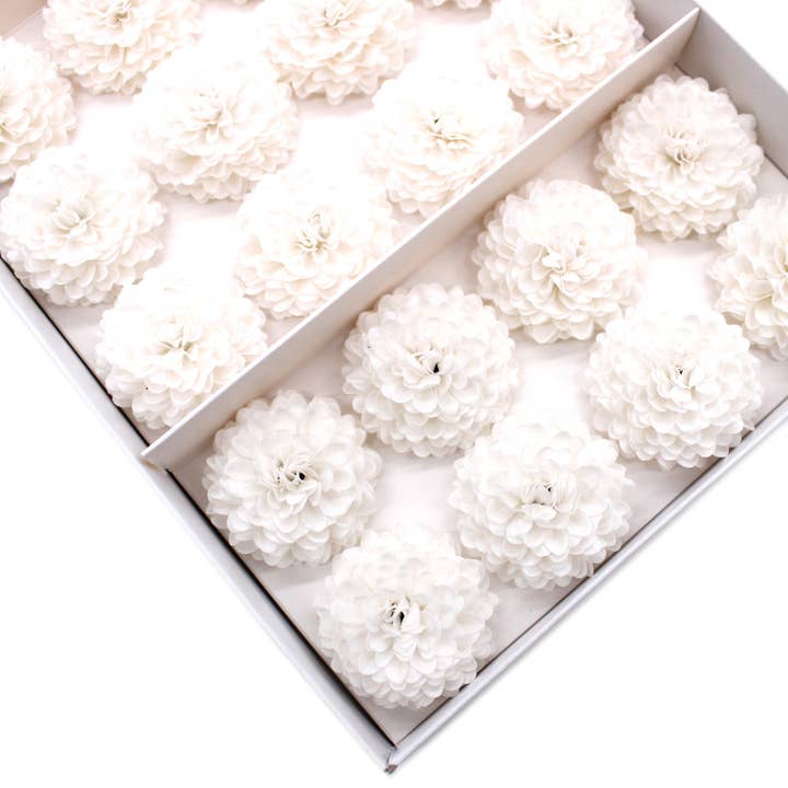 Ancient Wisdom – wholesale Bath bomb/fizz – Craft Soap Flower - Small Chrysanthemum - White1