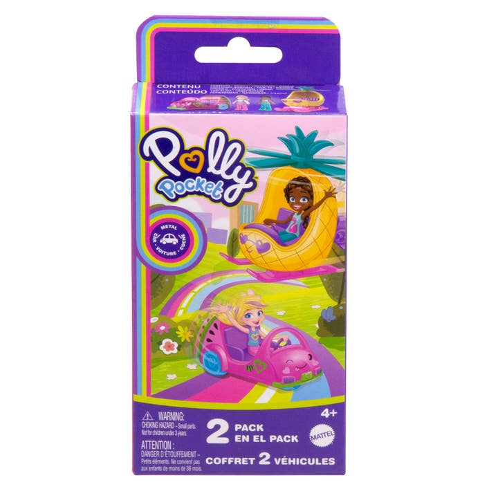 Toysmith - Wholesale Toy Set - Kids - Mattel Polly Pocket Pollyville Cars 2-Pack