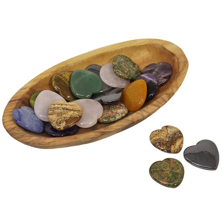 Natures Artifacts Inc - Wholesale Spiritual Stone/Crystal - Assorted Mini Heart Stones Assorted | Gemstone Heart2