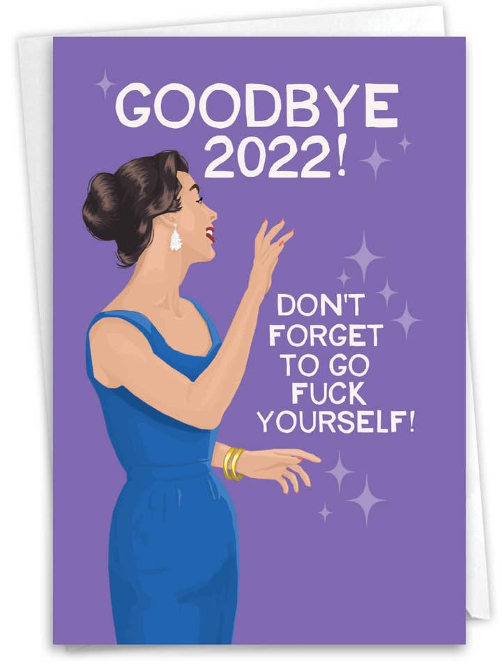 Biglietto di Capodanno - Arrivederci all'anno scorso per la vendita all'ingrosso da parte di NobleWorks