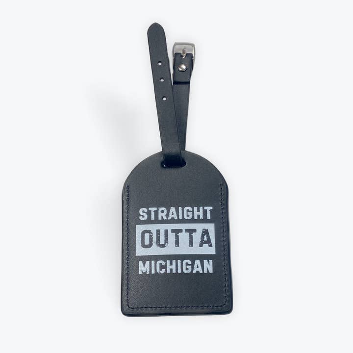 Luggage Tag- Straight Outta Michigan for wholesale by My State Designs