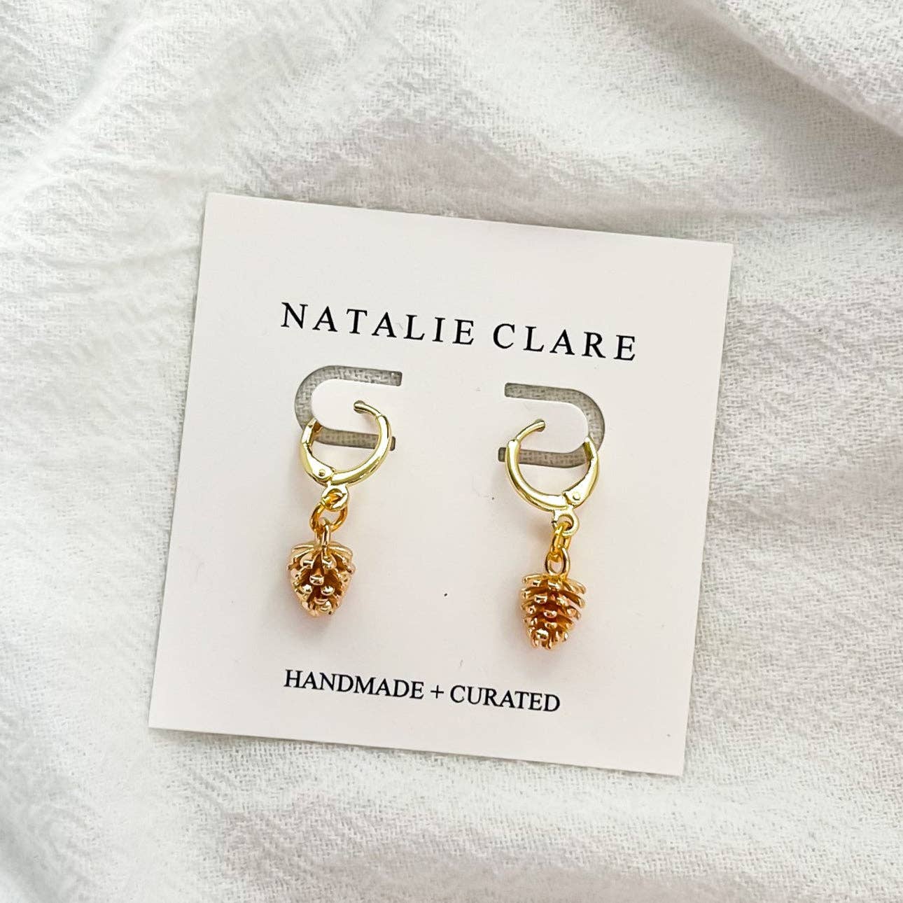 Natalie Clare Collections - Wholesale Hoop Earrings - Pinecone Hoop Earrings1
