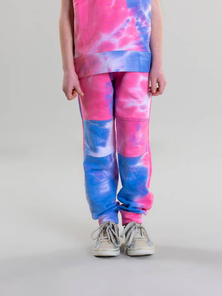 Pantalon Tie Dye Sweatshirt Pour Filles - Rose pour la vente par Pear