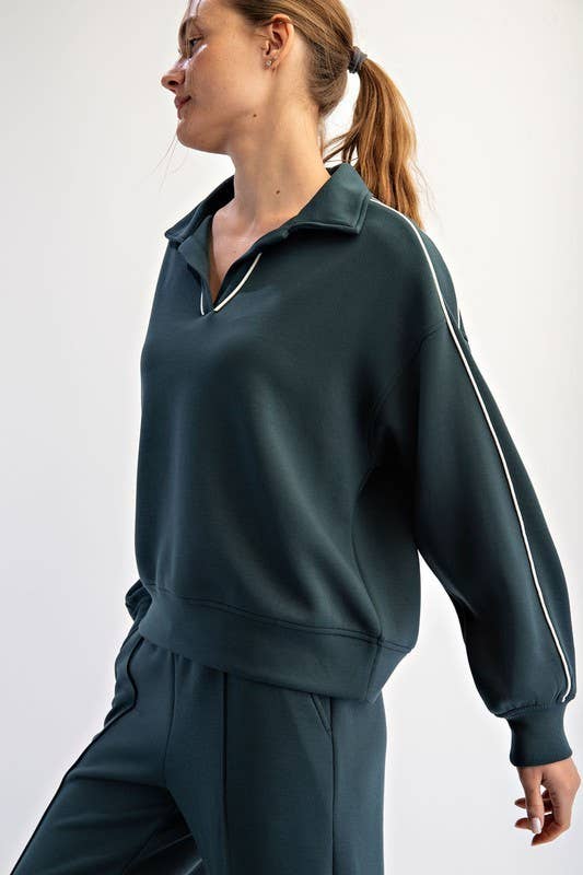 Sunday Morning – wholesale Pikétröja – Dam – T580037-Långärmad Modal Scuba Dubbelpiping Pikétröja10