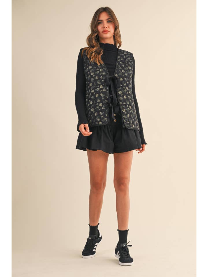 Klesis - Wholesale Outerwear Vest - Women's - IJ1566 FRONT TIE QUILTED VEST12