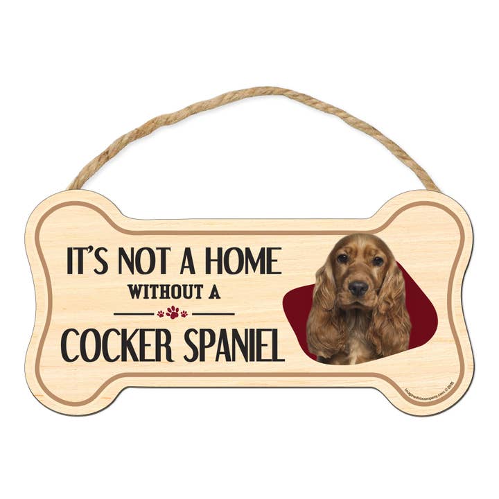 Panneau en bois en forme d'os Cocker Spaniel pour la vente par Imagine This Company