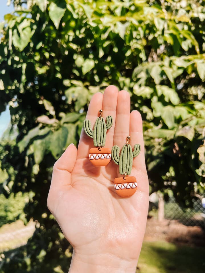 Potted Saguaros for wholesale by Noelle Earrings