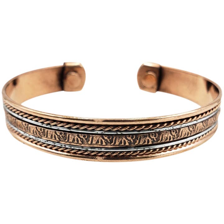 Treasure Jewelry - Wholesale Cuff Bracelet - Pure Copper Magnetic Bracelet Arthritis Pain Therapy17