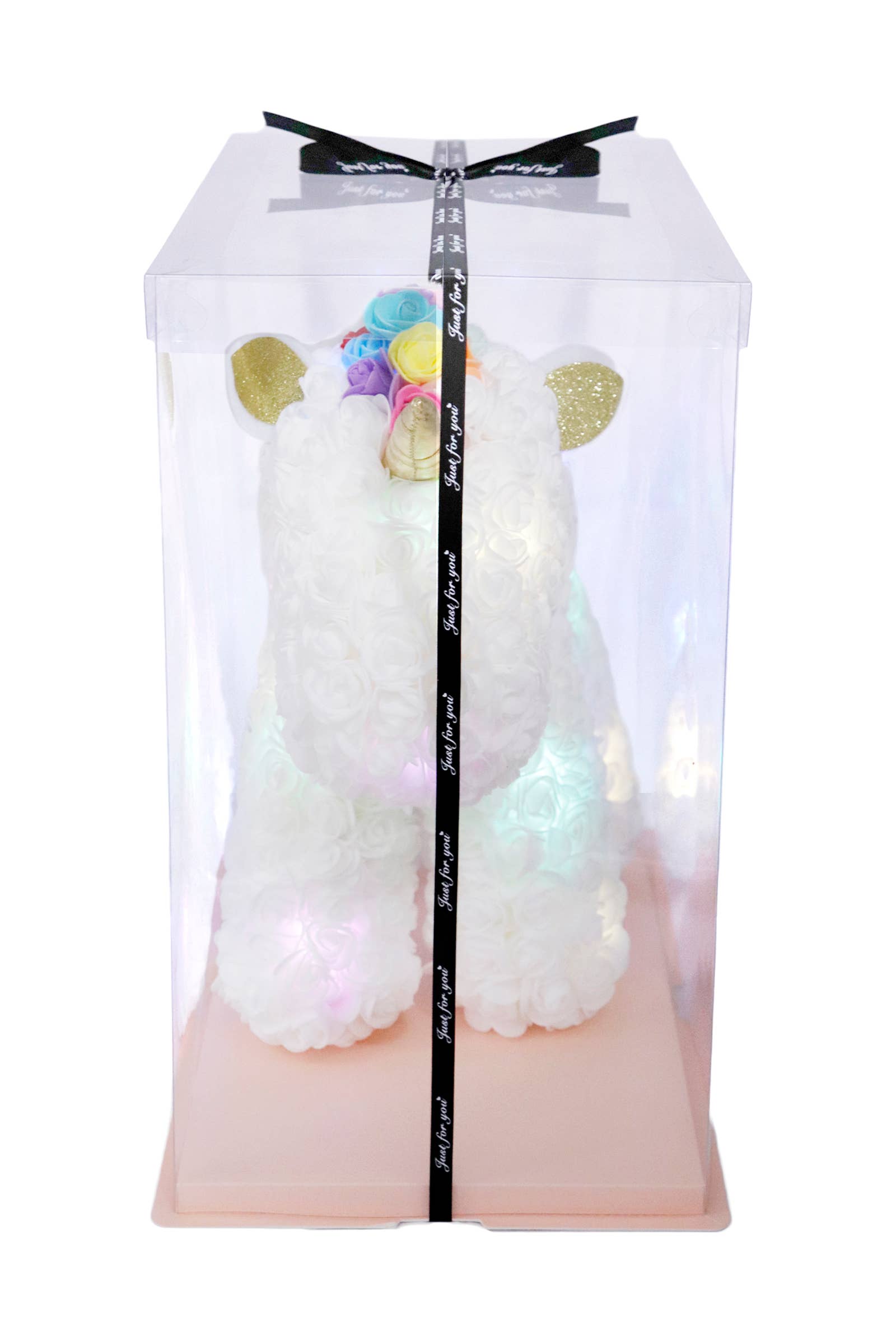 Cap Zone - Wholesale Tafelbladdecoratie - Jumbo Forever roos eenhoorn LED geschenkdoos - 35,6 cm3