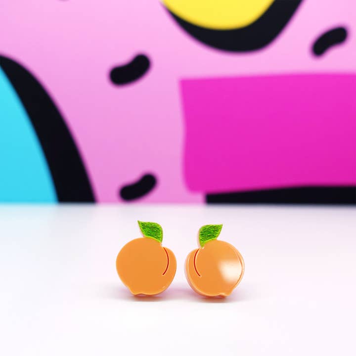 Peach Stud Earrings for wholesale by Silly Loaf