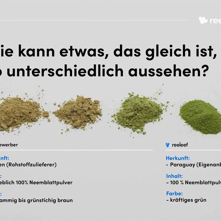 reeleef – Großhandel Nahrungsergänzungsmittel/Vitamin zum Einnehmen – Vegane Neem Kapseln mit reinem, hoch qualitativem Neempulver5