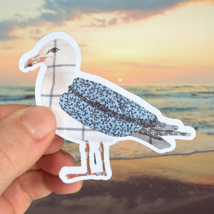 Autocollant Seagull, autocollant Ocean Beach, bouteille d'eau de mer, ordinateur portable pour la vente par Laurenspired
