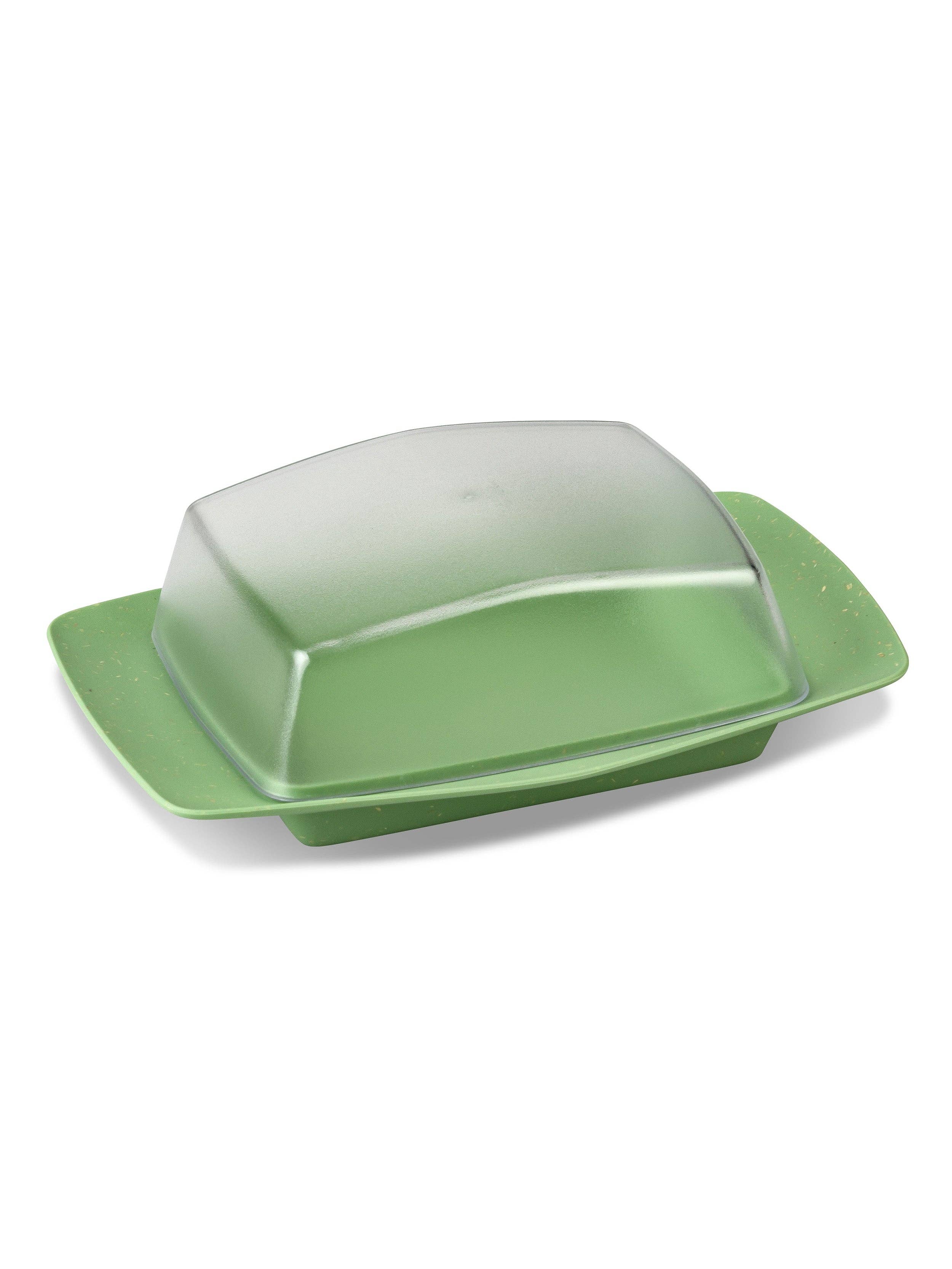 Nature leaf green Butter dish RIO for wholesale on Faire0
