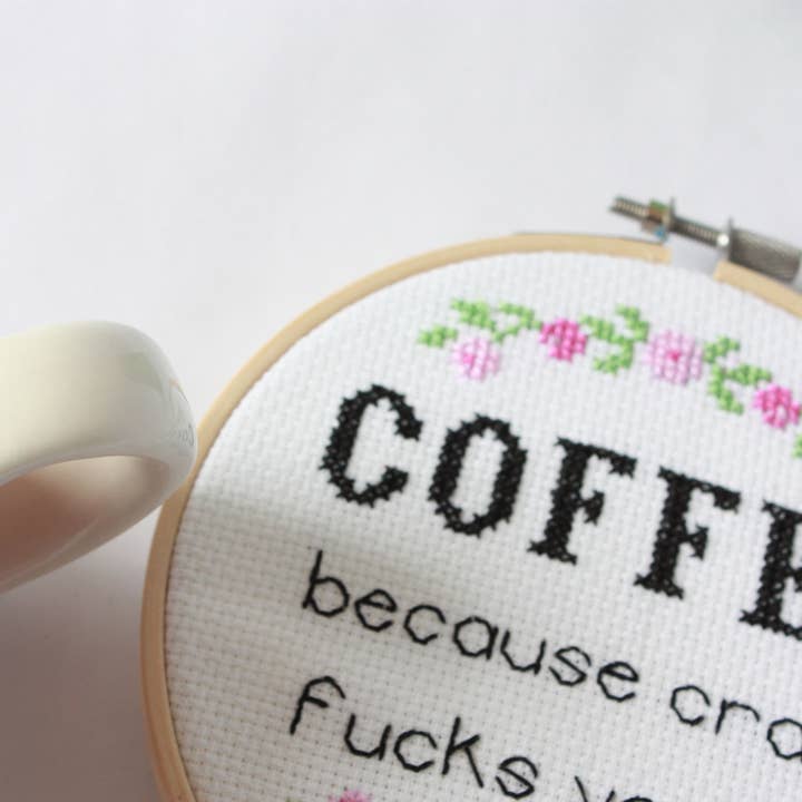 Curious Twist - Wholesale Doe-het-zelf-knutselset - Coffee - Kruissteekset voor beginners4