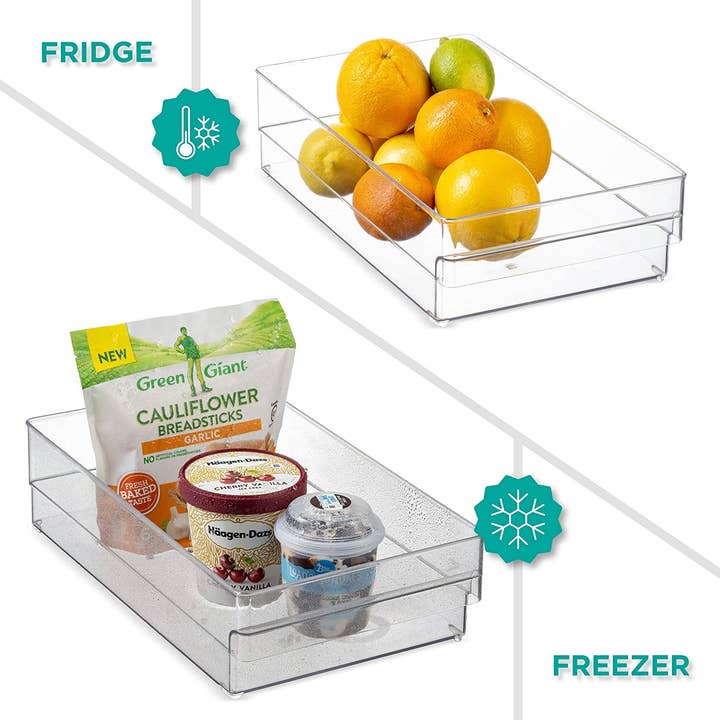 Alpine – Großhandel Küchenaufbewahrung/-Organizer – Ultrastarke, durchsichtige Aufbewahrungsbehälter für Kühlschrank, Speisekammer (1 Mülleimer)