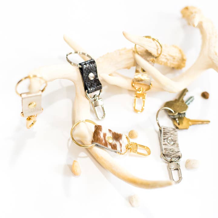 Beaudin Wholesale - Wholesale Keychain - Women's - Key Chain In Leather, Hair on Hide