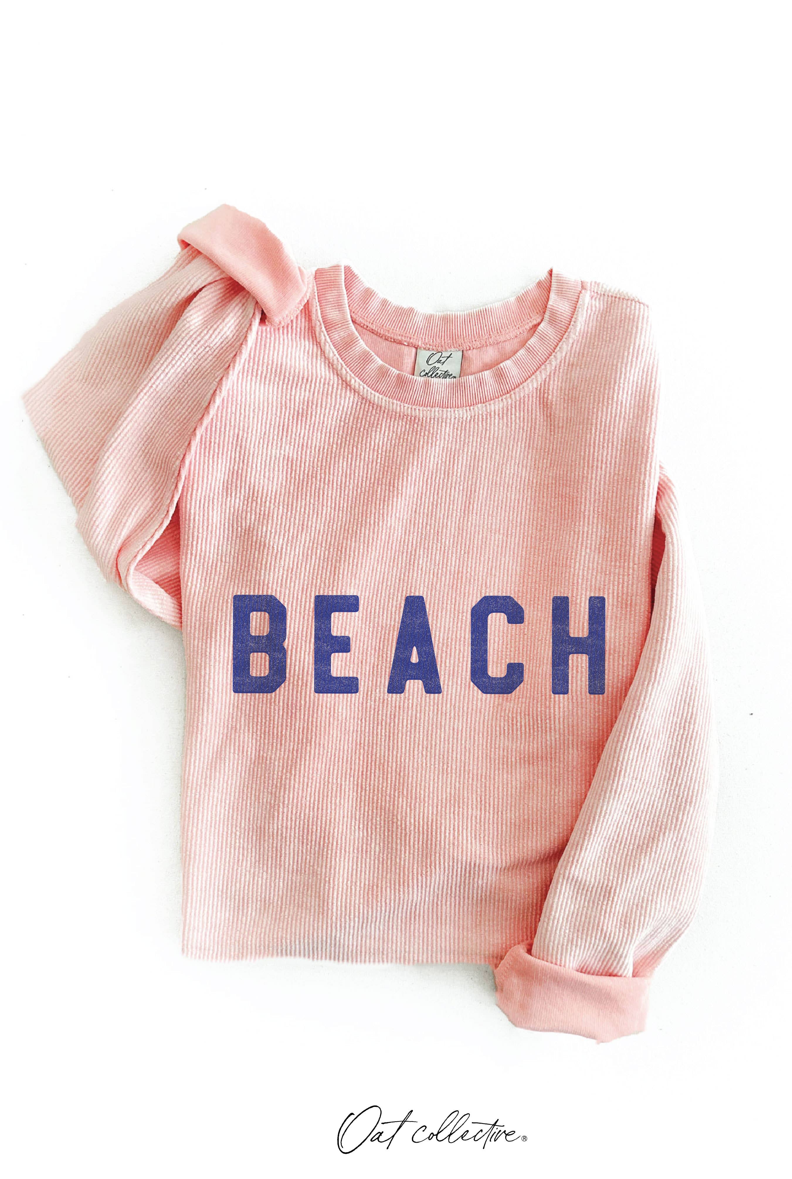 OAT COLLECTIVE - Wholesale Graphic Sweatshirt - Women's - BEACH Thermal Vintage Pullover0