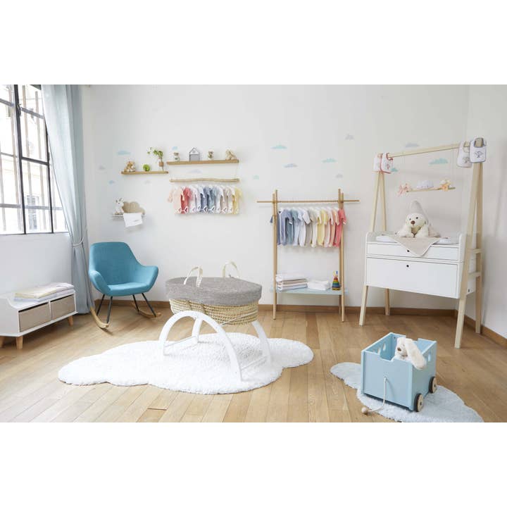 Premiers Moments - Paris - Wholesale Bassinet – Baby - Pearl Basket Made From Palm Leaves And Organic Cotton2