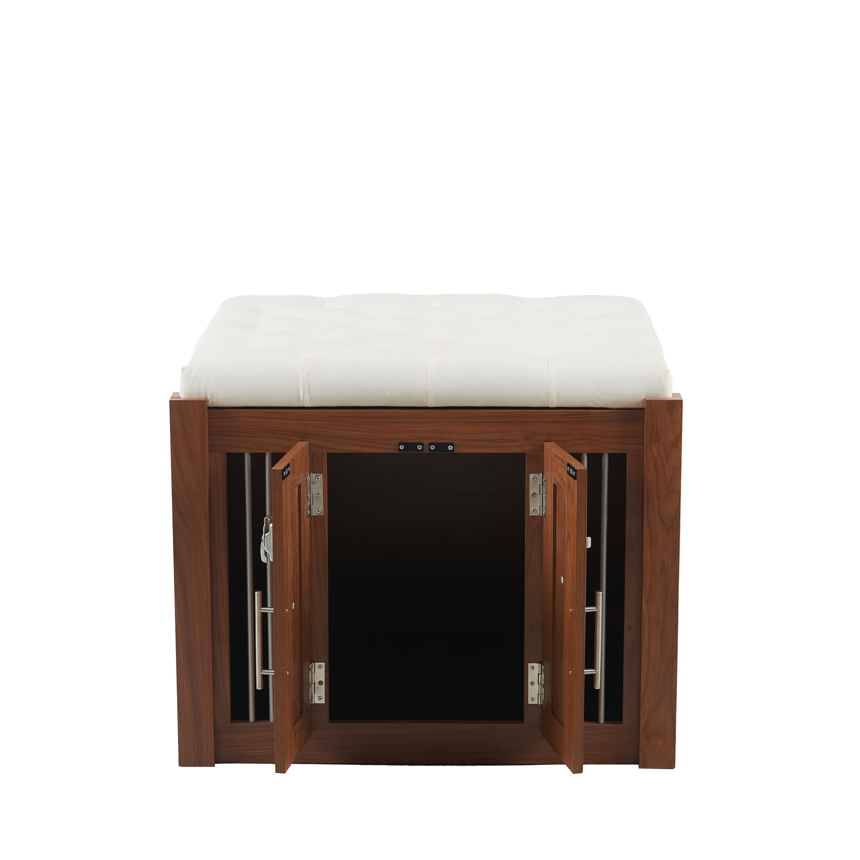 39F Inc. - Wholesale Ottoman - 2-in-1 Dog Crate & End Bench with Padded Seat, Walnut17