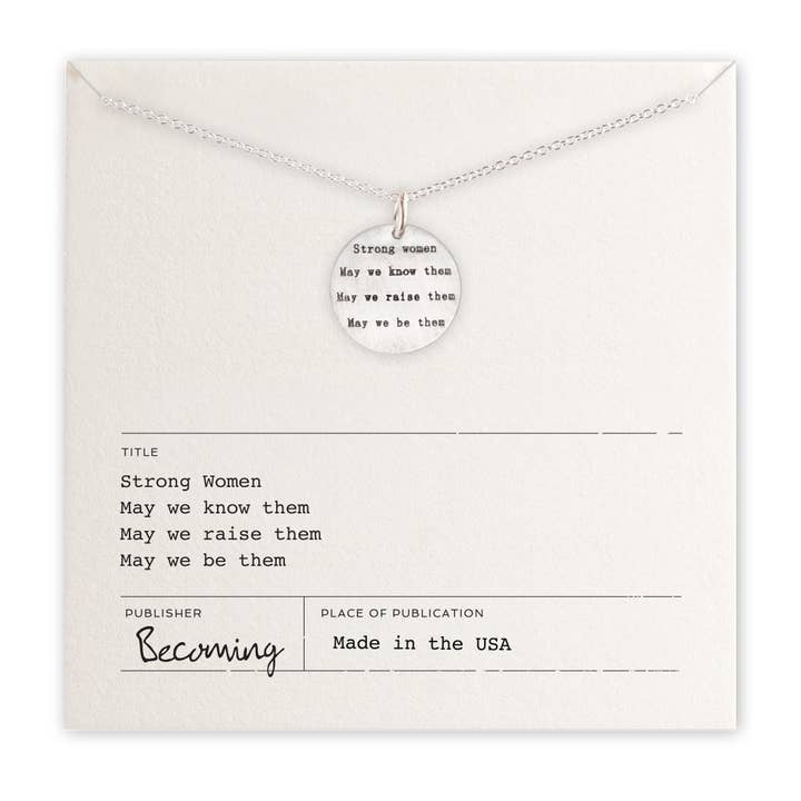 Strong Women Necklace for wholesale by Becoming Jewelry