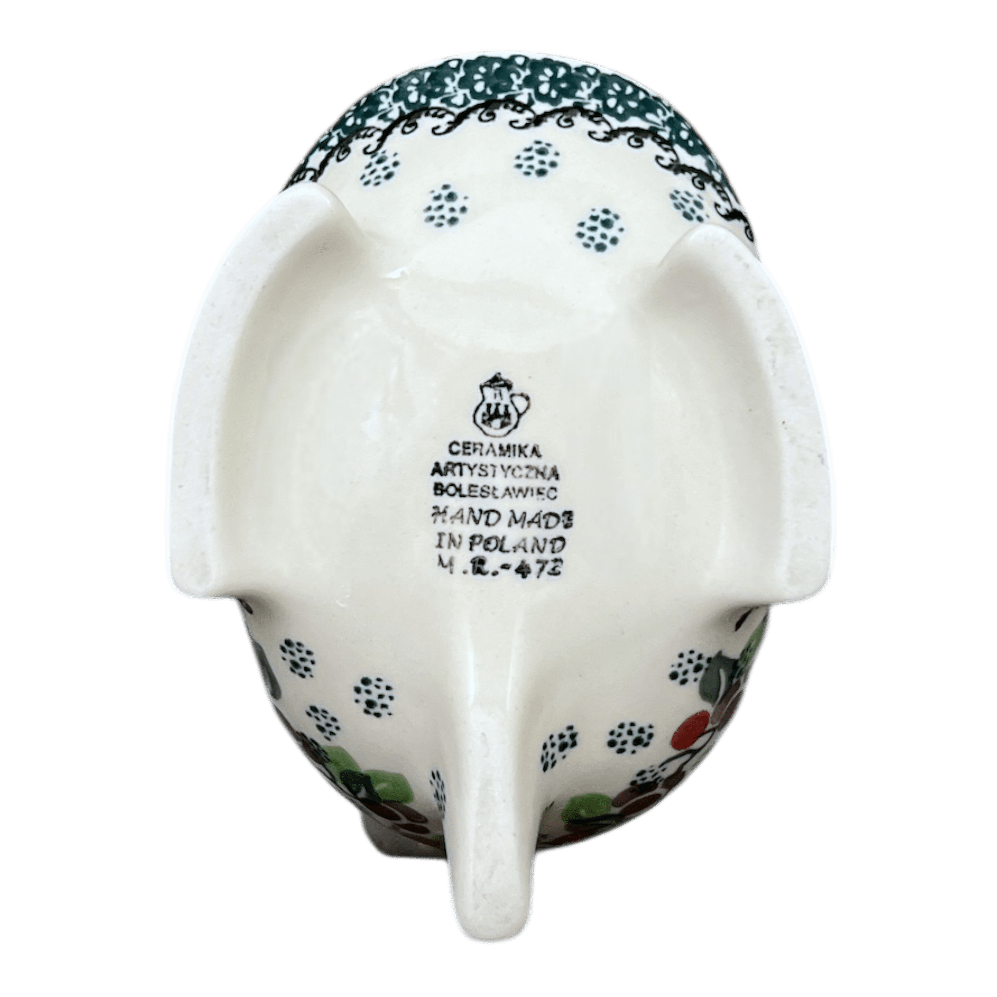 Polish Pottery Outlet - Wholesale Sponge Holder - Scrubby Holder, Fish Shaped, 6.75" in "Sugar Plums" by Ceramika Artystyczna | AF28-2838Q3