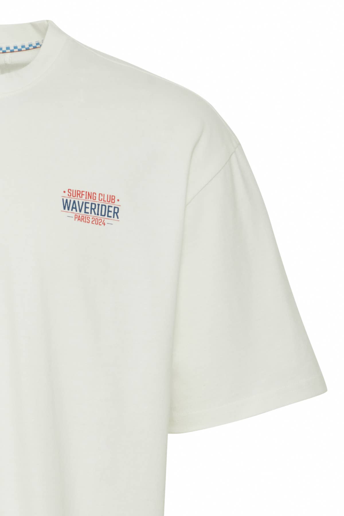 Snow White Relaxed Fit Paris 2024 Olympics Surfing Graphic Tee for wholesale on Faire2