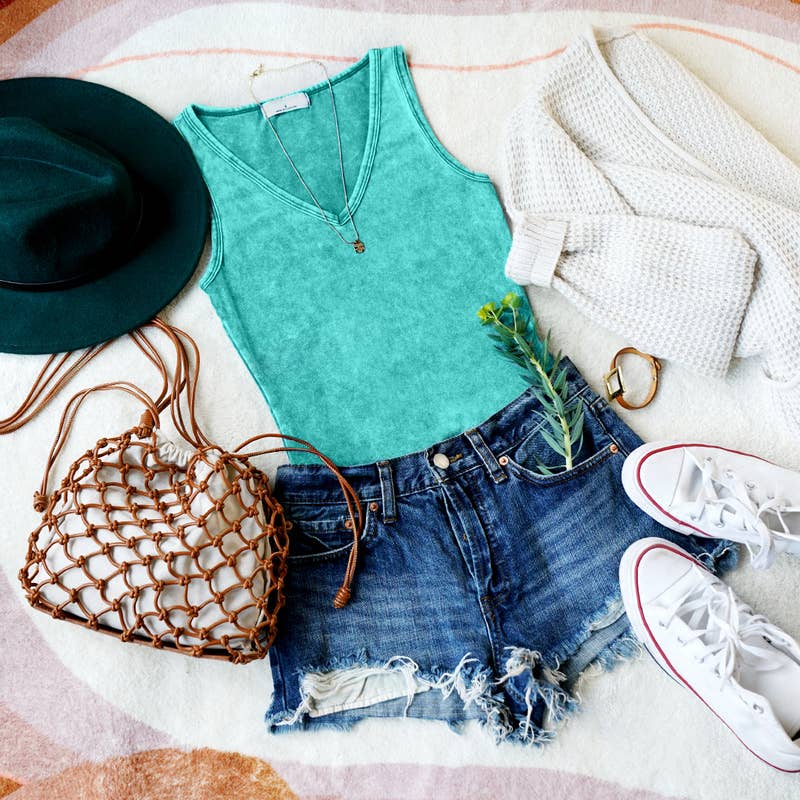 42POPS – Bodysuit - Mulher por atacado – Body de algodão lavado com fechamento em botões de pressão51