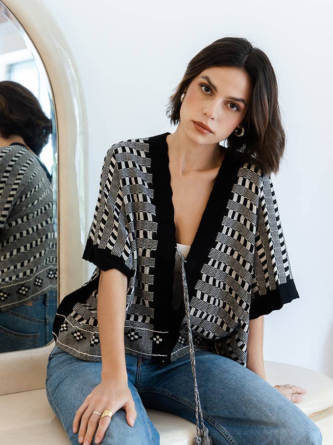 Paula Cropped Kimono for wholesale by Montsera Collective