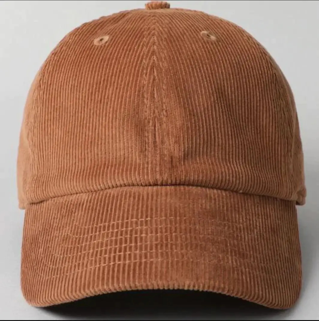 SD Merch Co. - Custom Embroidery – Boné de beisebol - Mulher por atacado – Boné Dad Hat de veludo cotelê - Personalizável5