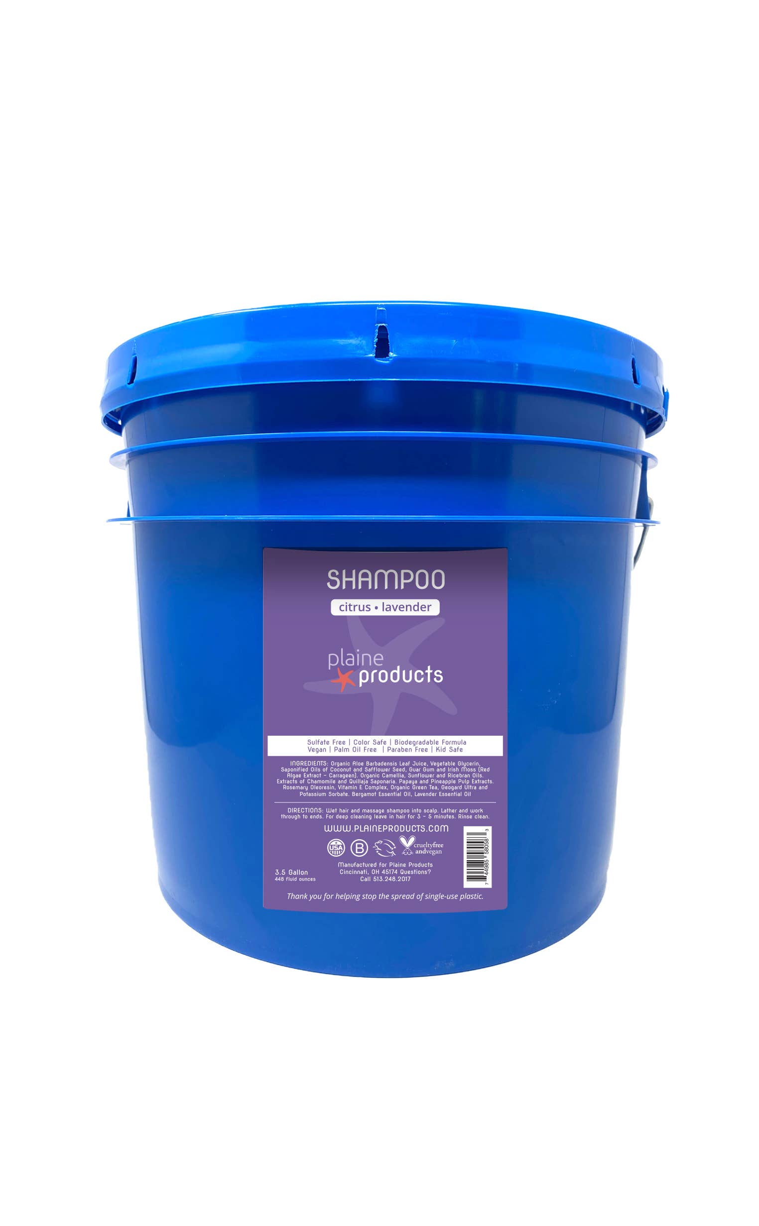 Plaine Products - Wholesale Hair Shampoo - Shampoo - 3.5 Gallon Bulk  (pump not included) Reusable 2