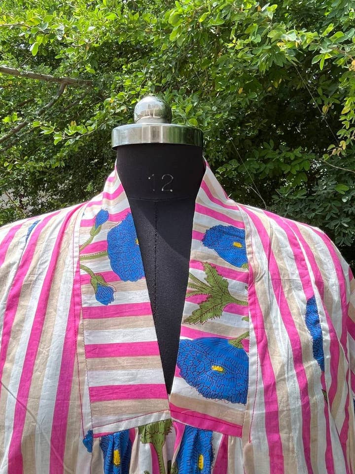 Bhawana Handicrafts - Wholesale Dress - Women's - Indian Cotton Floral Block Print Handmade Circle Long Dress1