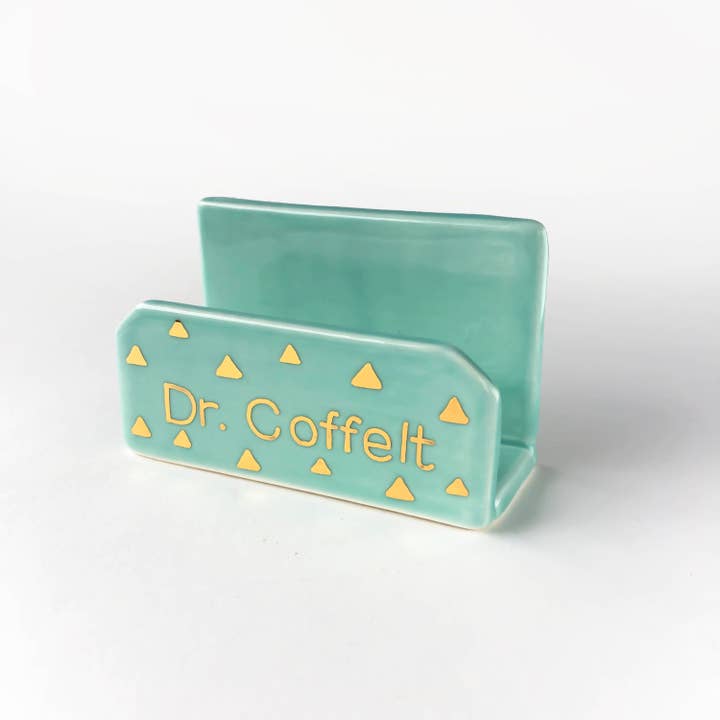 Modern Mud Ceramics - Wholesale Business Card Holder - Personalized Modern Office Pottery Business Card Holder