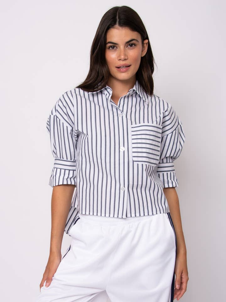 CAMICIA KERWIN CRISP POPLIN LS HI-LOW - 57W157S per la vendita all'ingrosso da parte di RD Style