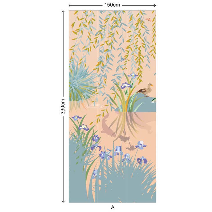 Little Cabari - Wholesale Wallpaper - Pink ETANG standard panoramic decor
