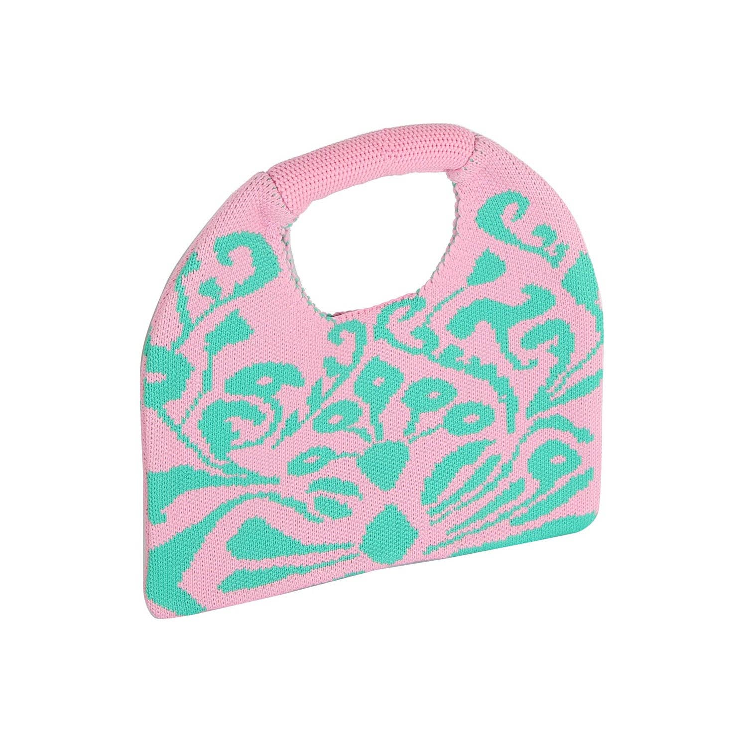 Handbag Factory Corp - Vente Sac à main avec poignée sur le dessus – femme - Sac à main en tricot abstrait4