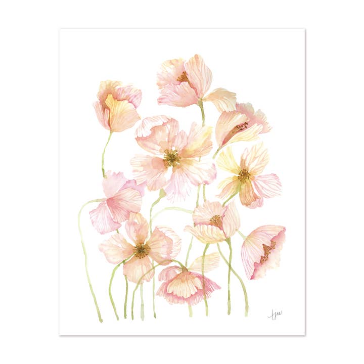 Kunstdruck „Rosa Anemonen“ für den Großhandel von Tara Wright Studio