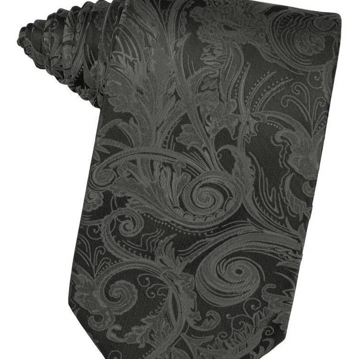 Cardi International - Wholesale Necktie - Men's - Charcoal Tapestry Necktie0