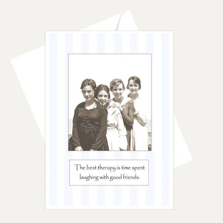 Old Photo - Beach Girls Therapy - Love & Friendship Card for wholesale by Bellflower Girl