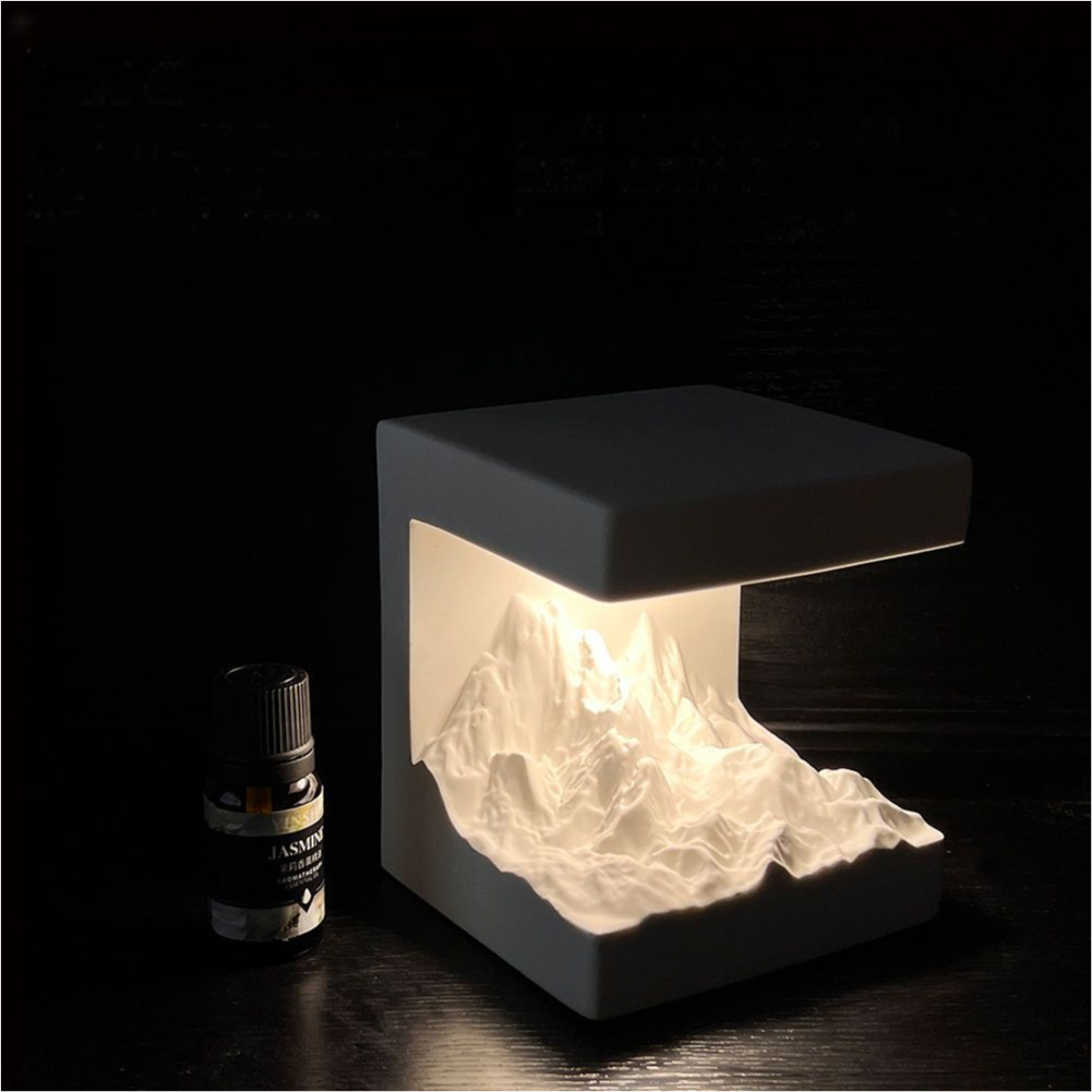 EP Design Lab - Vente Lampes d'appoint/de bureau - Lampe de Table Diffuseur Montagne de Neige avec Huile Essentielle2