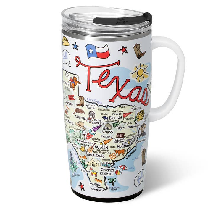 Texas Travel Mug (22oz) for wholesale by Swig Life